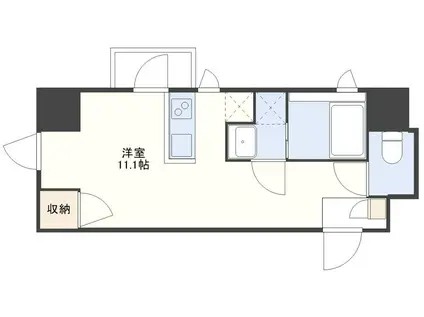 カルム中通(ワンルーム/3階)の間取り写真