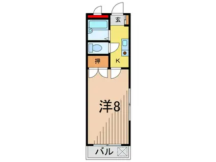 サンコスモス(1K/1階)の間取り写真