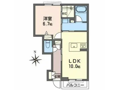 ストームM・K(1LDK/1階)の間取り写真