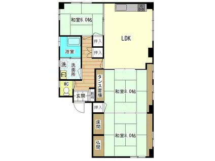 広門ビル(3LDK/4階)の間取り写真