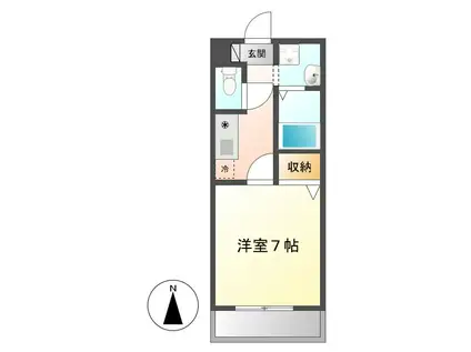 メリーコート(1K/2階)の間取り写真