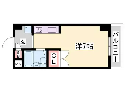 メゾン春III番館(ワンルーム/3階)の間取り写真