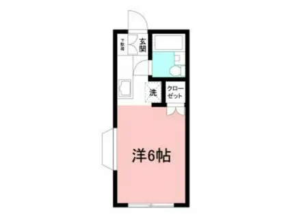 エスポワール国立(ワンルーム/1階)の間取り写真