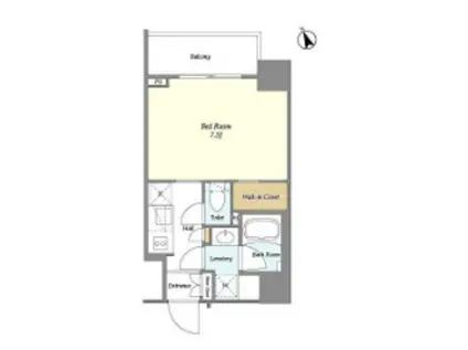 BLUROCK青葉台 ブルロック青葉台(1K/2階)の間取り写真