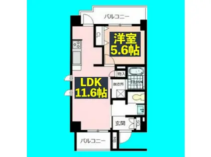 COURT MARIAGE(1LDK/1階)の間取り写真