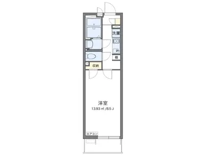 L ESTATE(1K/3階)の間取り写真