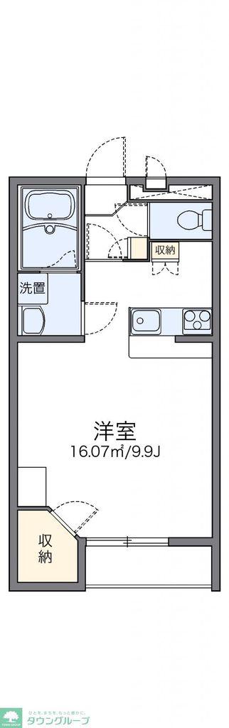 レオパレスプルンニー A(1K/2階)の間取り写真