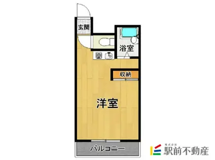 ガーデンプレイス太宰府(1K/3階)の間取り写真