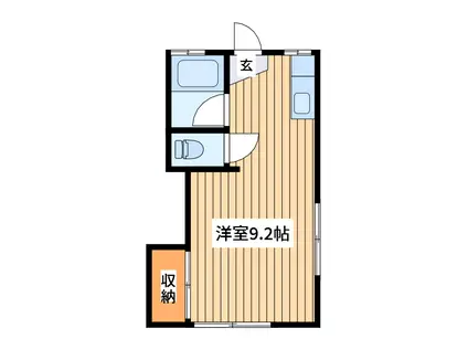 ビーエヌハウス岡上(ワンルーム/1階)の間取り写真