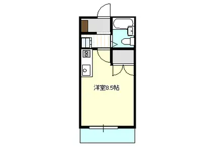 カーサコペル(ワンルーム/2階)の間取り写真