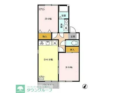 ハイム美須(2DK/2階)の間取り写真