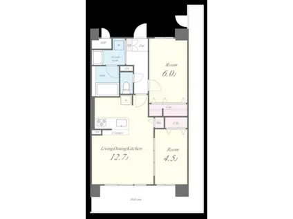 アトリエール堺寺地町(2LDK/9階)の間取り写真