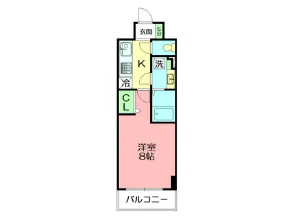 S-FORT湘南平塚(1K/4階)の間取り写真
