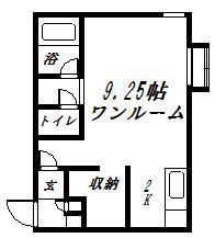 コットンハウス22(ワンルーム/2階)の間取り写真
