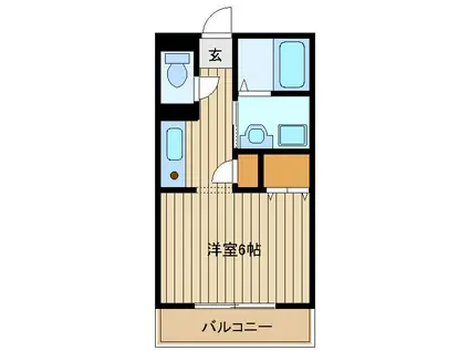 クレスト光が丘(ワンルーム/3階)の間取り写真