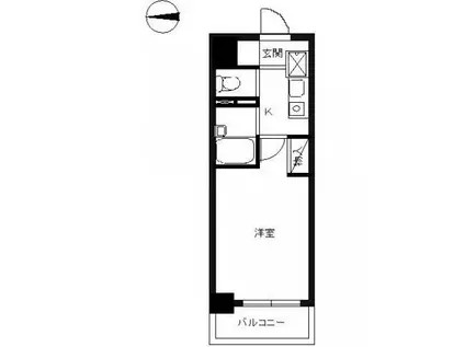 スカイコート神楽坂第2(1K/10階)の間取り写真