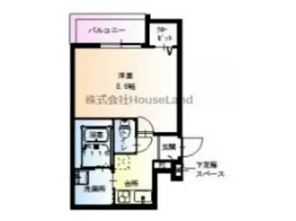 フジパレス田中町(1K/3階)の間取り写真