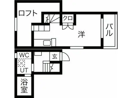 FLEUVE A(ワンルーム/2階)の間取り写真