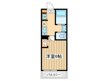 メルディア淵野辺2(1K/3階)の間取り写真