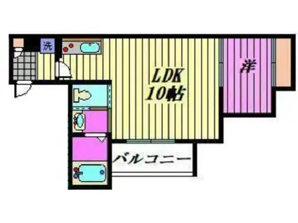 MARK DUO岩槻(1LDK/2階)の間取り写真