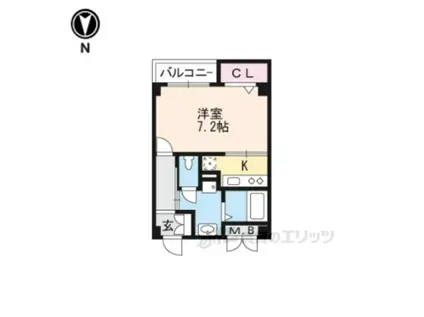 アルモニー琵琶湖(1K/1階)の間取り写真