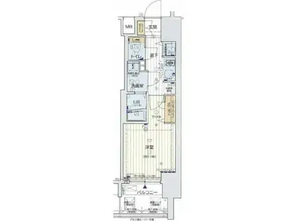 レオンコンフォート本町(1K/2階)の間取り写真