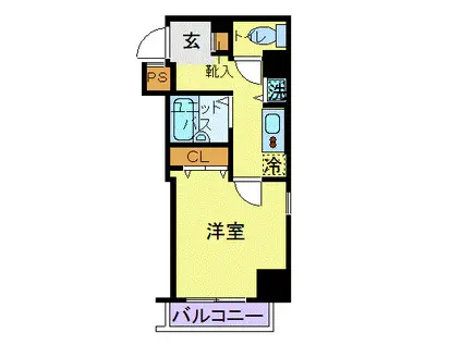 スカイコート芝壱番館(1K/11階)の間取り写真