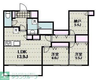 LE RUAH(2SLDK/1階)の間取り写真