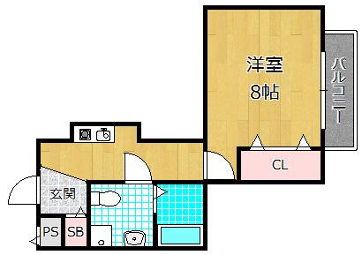 津田西TNビル(1K/5階)の間取り写真