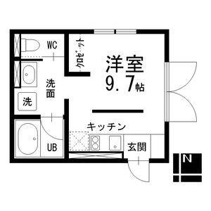 CASAALBERO(ワンルーム/4階)の間取り写真