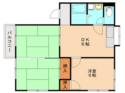 コーポ田園(3DK/1階)の間取り写真