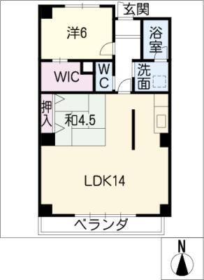 三幸マンション(1LDK/1階)の間取り写真