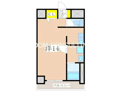 さくらヒルズ鴨池壱番館(ワンルーム/5階)の間取り写真