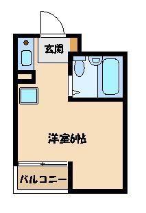 オークビル(ワンルーム/5階)の間取り写真