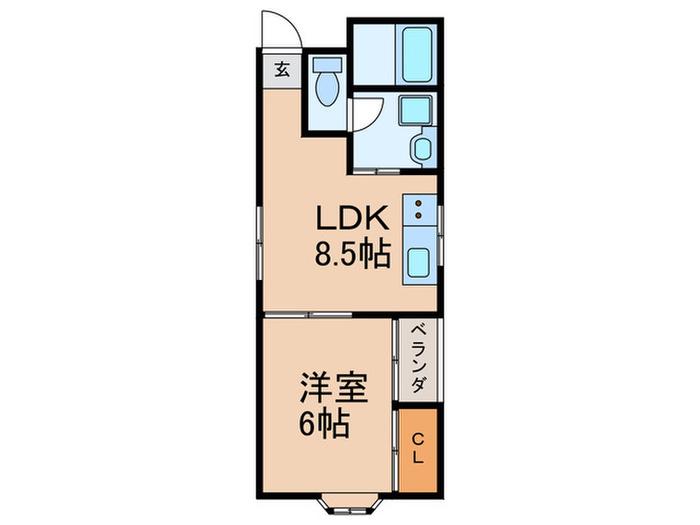 どんぐりハウス(1LDK/3階)の間取り写真