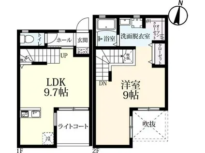 プレミアムアイランド長神田IX(1LDK/1階)の間取り写真