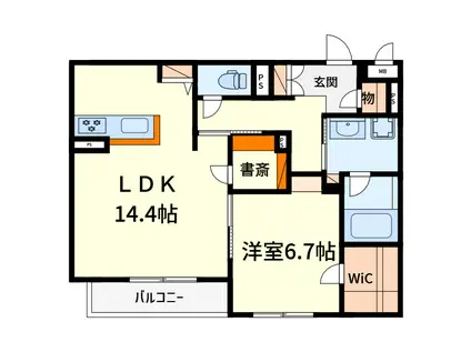 SAINT LE BRUN(1LDK/2階)の間取り写真