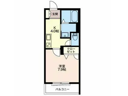SH・トゥールモンド エール(1K/3階)の間取り写真