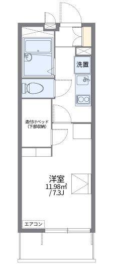 レオパレスNEW GREENII(1K/2階)の間取り写真