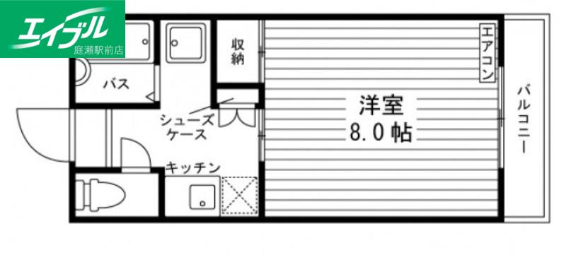 ラピスラズリー88(1K/1階)の間取り写真