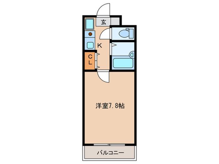 西新ヴィンテージ(1K/4階)の間取り写真