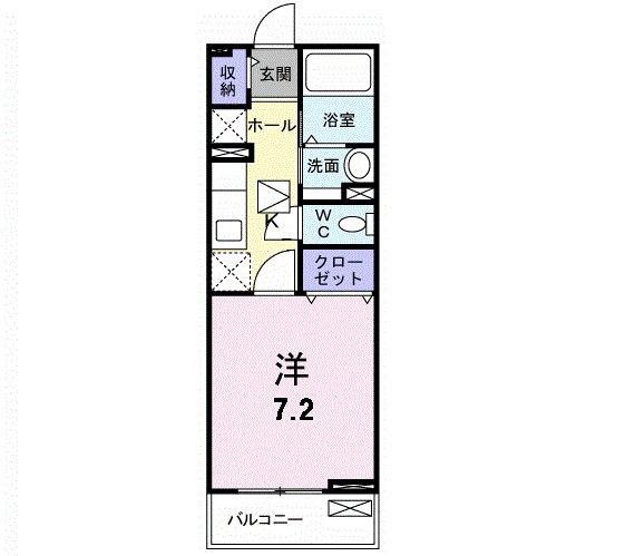 ミルトプラッツ II(1K/1階)の間取り写真