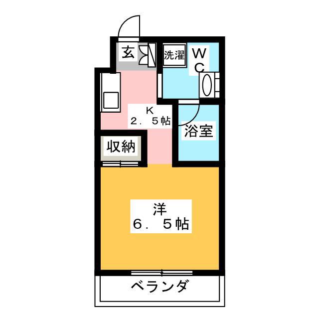 バージュアル横濱あざみ野(ワンルーム/1階)の間取り写真