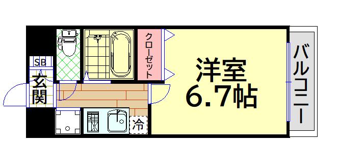 エステムプラザ・ミッドプレイス(1K/3階)の間取り写真
