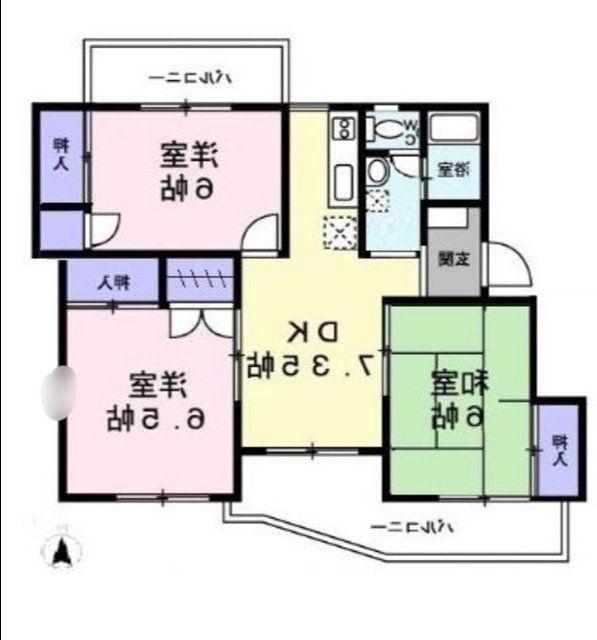 ハイツサントピア(3DK/3階)の間取り写真