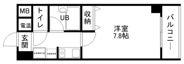 RECTO(1K/4階)の間取り写真
