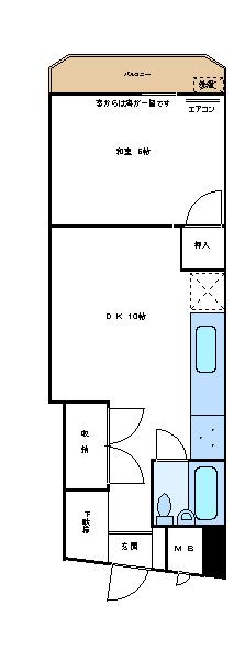 ブルークレール熱海(1LDK/4階)の間取り写真
