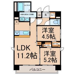 Z・R東別院(2LDK/6階)の間取り写真