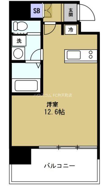 オルフェアXV番館(ワンルーム/7階)の間取り写真