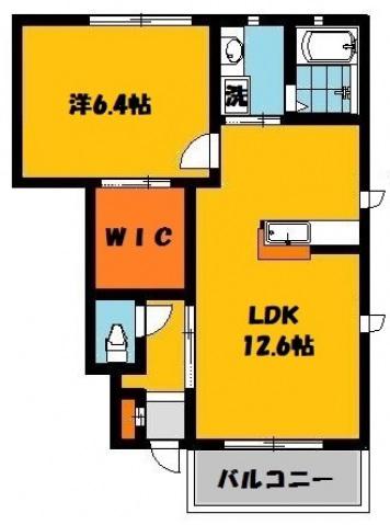 グレイスHAL II A(1LDK/1階)の間取り写真